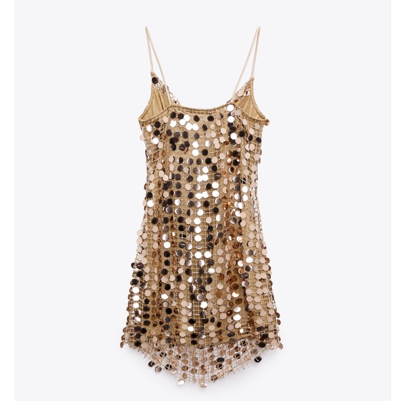 Zara SEQUIN MINI DRESS - Picture 4 of 16